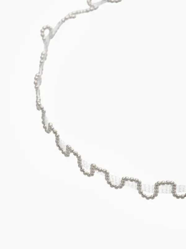 Чокер &laquo;Волна сияющая&raquo;, L=30 см + 7 см, цвет серебро