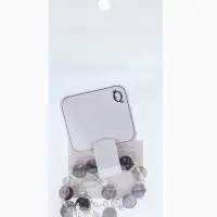 Браслет с подвесками "Сахарный" ракушка, шар №10/8, цвет чёрно-фиолтеовый в серебре