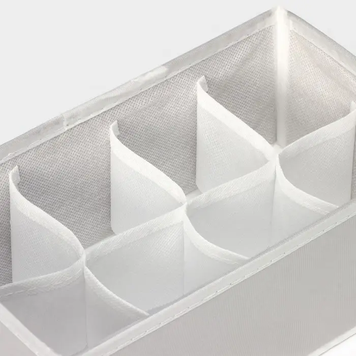 Органайзер для хранения белья LaDо́m, 8 ячеек, 24&times;14&times;10 см, серый