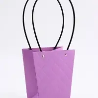 Сумка для цветов тиснение &laquo;МИКС&raquo; влагостойкая, 17&times;17 - 11.5&times;11.5 - 20 см