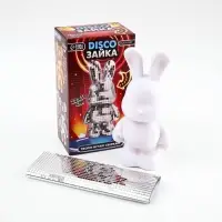 Декор фигурки зеркальной мозаикой "Зайка", серебро