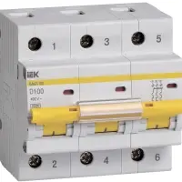 KARAT Автоматический выключатель ВА47-100 3P D 100А 10кА IEK
