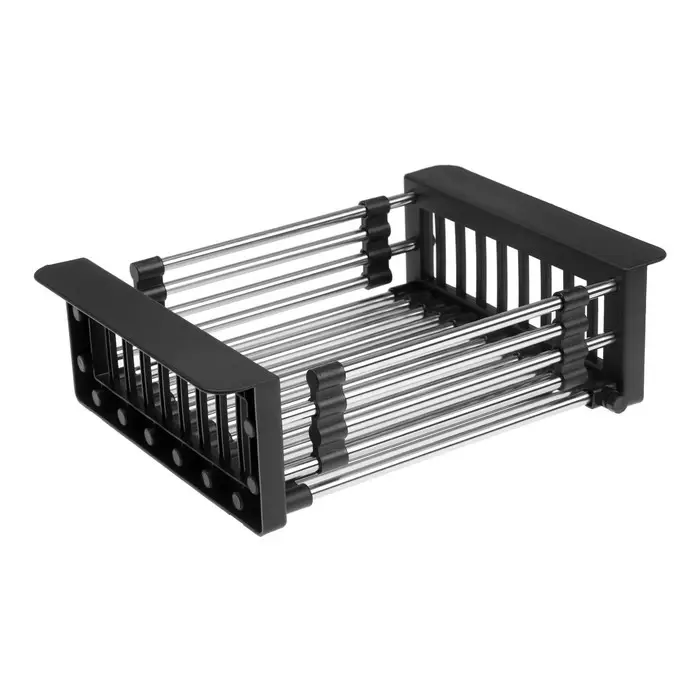 Корзина для сушки на раковину AFLORN AF90001F, нерж.сталь, 30-43.5×22×9 см, раздвижная, графит Корзина для сушки на раковину AFLORN AF90001F, нерж.сталь, 30-43.5×22×9 см, раздвижная, графит