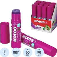Клей-карандаш 8г KORES Chameleon (исчезающий цвет) 16802