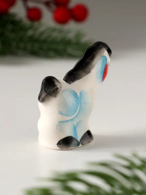 Сувенир Пони малая, 4,5х4,5х2,5см, гжель, цвет Сувенир Пони малая, 4,5х4,5х2,5см, гжель, цвет