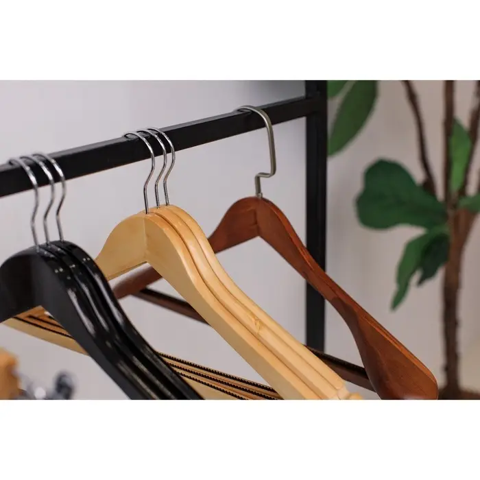 Плечики - вешалка для одежды LaDо́m Bois, 45&times;25.5&times;5.5 см, с перекладиной, широкие плечики, дерево