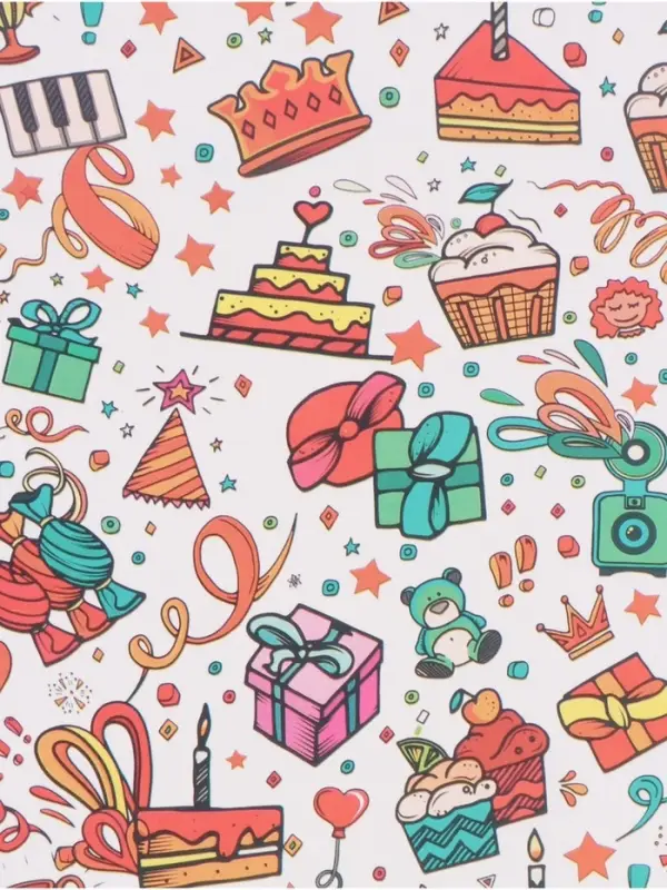 Бумага упаковочная &laquo;Угощения&raquo;, глянец, 70&times;100 см