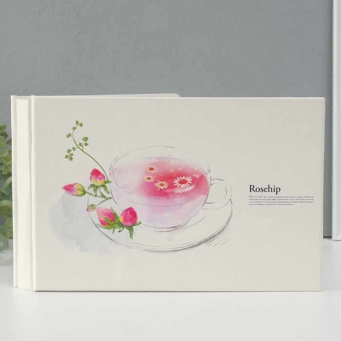 Фотоальбом на 100 фото кожзам 10х15 см  Фотоальбом на 100 фото кожзам 10х15 см "Розовый чай" в коробке 4х26х18 см