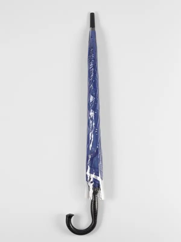 Зонт - трость полуавтоматический, &laquo;Однотонный&raquo;, 8 спиц, R=52/60 см, d=104 см, синий