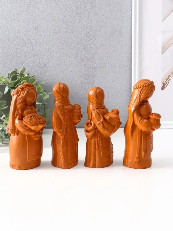 Набор фигур «Берегини», 4 шт., 13, 14 см, красная глина