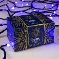 Гирлянда &laquo;Нить&raquo; 10 м, IP44, УМС, тёмная нить, 100 LED, свечение синее, 220 В
