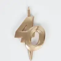 Свеча в торт &laquo;Юбилейная&raquo;, цифра 40, 10 см, шампань