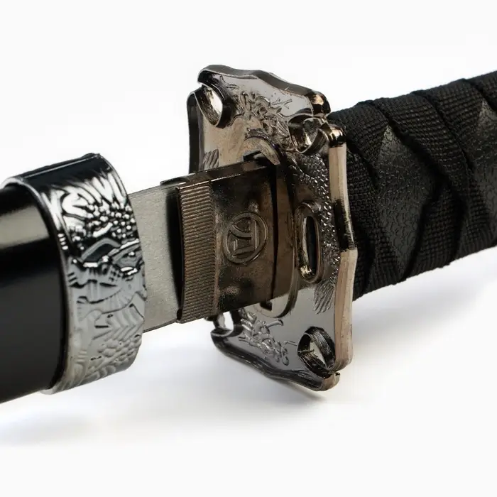 Макет оружия &laquo;Сувенирная катана на подставке. Хизока&raquo;, 100 см, клинок 53 см, чёрная