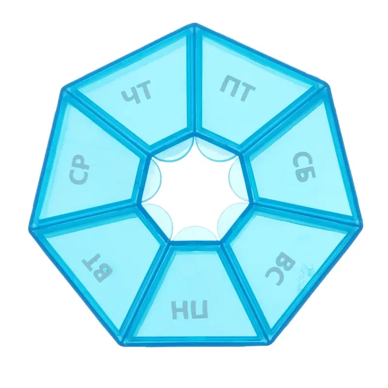 VETTA Бокс для таблеток, пластик, "Неделька" 8,5см, 3 цвета
