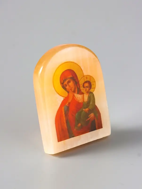 Икона настольная &laquo;Отрада и утешение Божией Матери&raquo;, 6&times;4.5 см, селенит