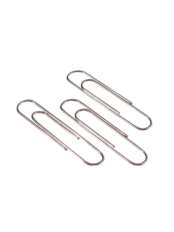 Скрепки 78 мм никелированные в картонной коробке 50 штук