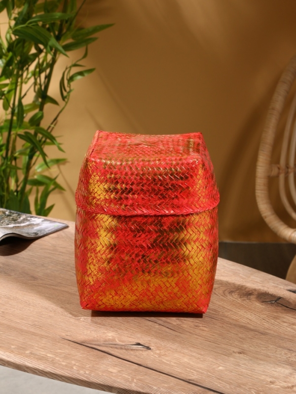 Корзинка плетеная Корзинка плетеная "Голден" 20х20х26 см, розовый