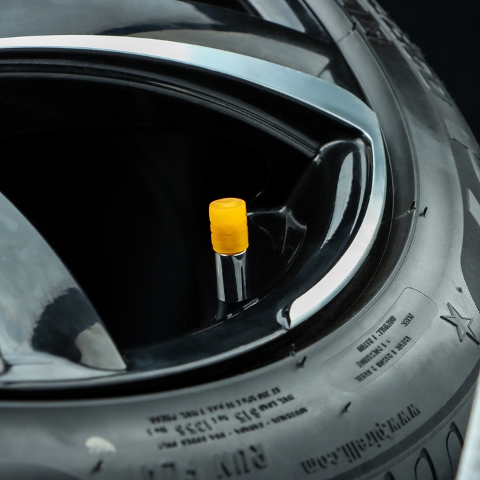 Колпачок на вентиль TORSO, светящийся, набор 4 шт, оранжевый Колпачок на вентиль TORSO, светящийся, набор 4 шт, оранжевый