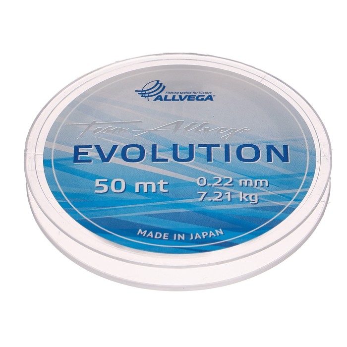 Леска монофильная ALLVEGA Evolution, диаметр 0.22 мм, тест 7.21 кг, 50 м, прозрачная Леска монофильная ALLVEGA Evolution, диаметр 0.22 мм, тест 7.21 кг, 50 м, прозрачная