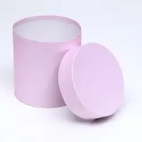 Набор круглых подарочных коробок 5 в 1 &laquo;Пыльная роза&raquo;, 20&times;20 - 15&times;15