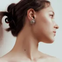Серьги &laquo;Солнце&raquo;, цвет серебро