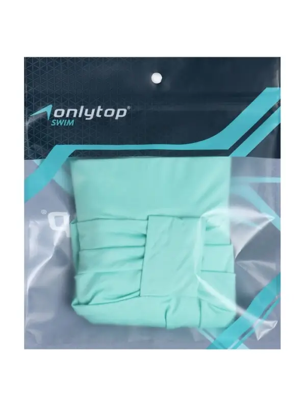 Шапочка для плавания взрослая ONLYTOP, тканевая, обхват 54-60 см, цвет ментол