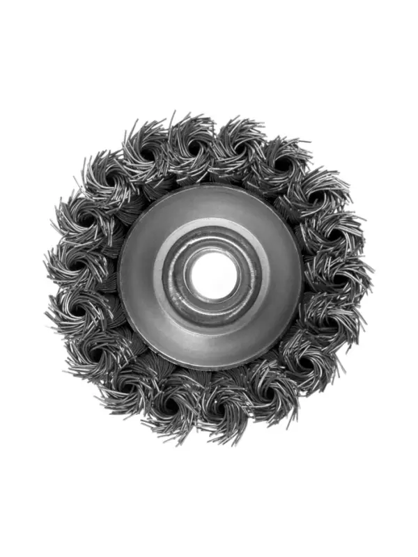 Щетка металлическая для УШМ ЛОМ, крученая проволока, &laquo;чашка&raquo;, М14, 75 мм
