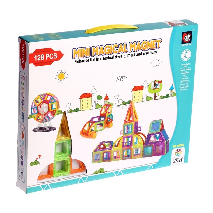Конструктор магнитный «Мини магический магнит», 128 деталей Конструктор магнитный «Мини магический магнит», 128 деталей