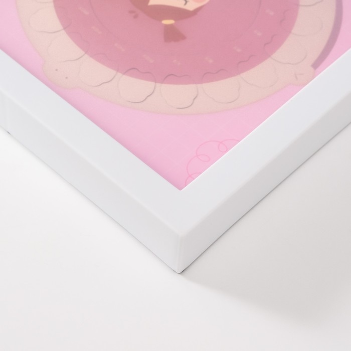 Фоторамка пластик 9х9 см  Фоторамка пластик 9х9 см "Молочные зубики" розовая 2х23х27 см