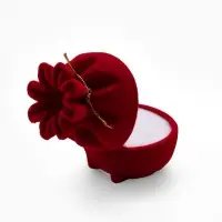 Футляр под серьги, кольцо &laquo;Мешочек подарочный&raquo;, бархатный, 5.5&times;4.6 см, красный