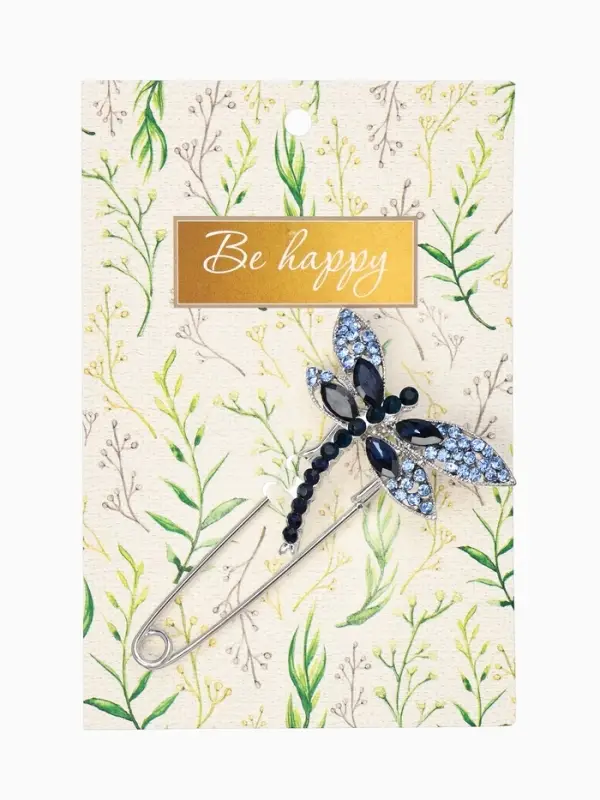 Булавка &laquo;Стрекоза&raquo;, 7.5 см, синяя в серебре