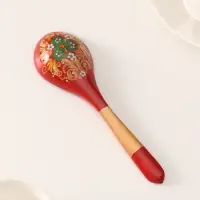 Ложка деревянная &laquo;Краснушка&raquo;, с плоским черенком, 20.2&times;6.2 см, хохлома, ручная роспись