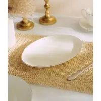 Тарелка для подачи SL Home &laquo;Каскарон&raquo;, 25.4&times;18.5&times;2.5 см, овальная, костяной фарфор, белая