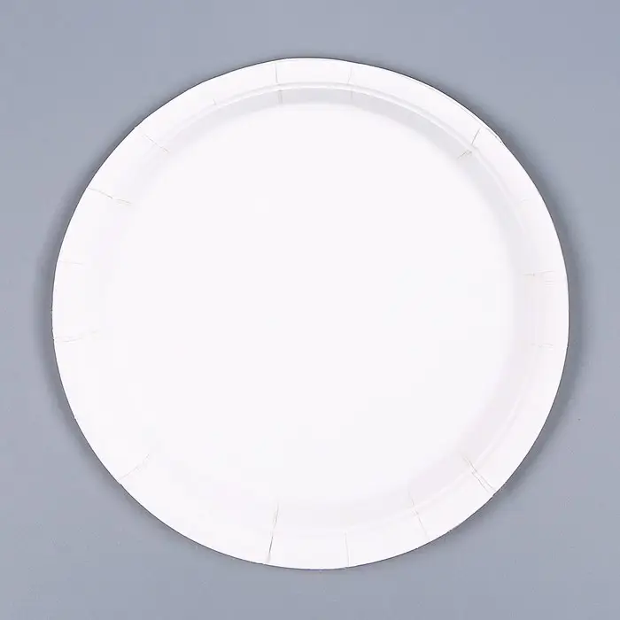 Тарелка бумажная одноразовая «День рождения», в наборе 6 шт., фиолетовая