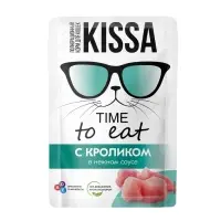 Влажный корм Kissa для кошек, кролик в соусе, 75 г