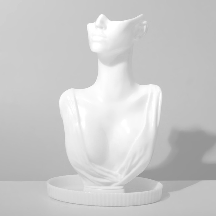 Бюст для украшений, 32×12,7×12,7 см, цвет белый Бюст для украшений, 32×12,7×12,7 см, цвет белый