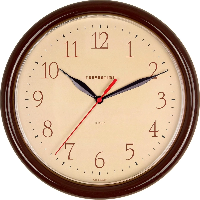 Часы настенные Troyka 21234287 круг., d245мм, плав.ход, пластик
