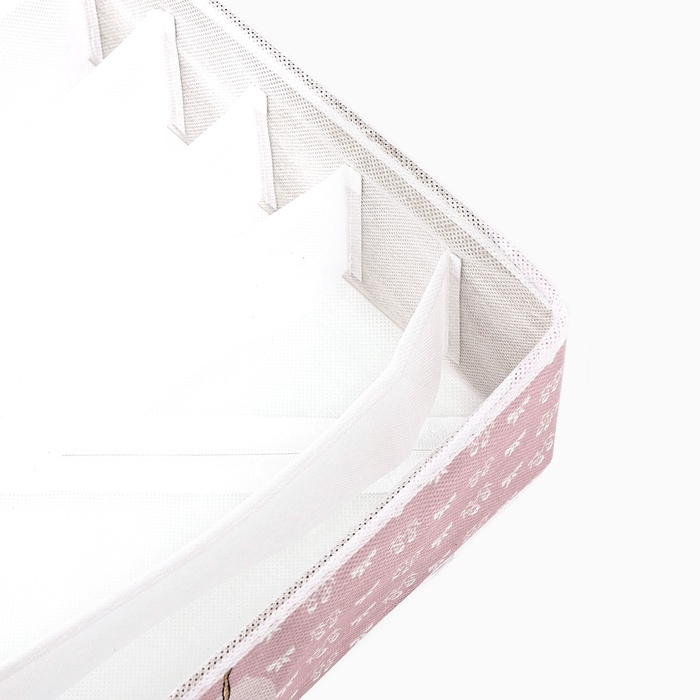 Органайзер для хранения, кофр для белья 7 ячеек  Органайзер для хранения, кофр для белья 7 ячеек "Балерина", 32 х 32 х 10 см