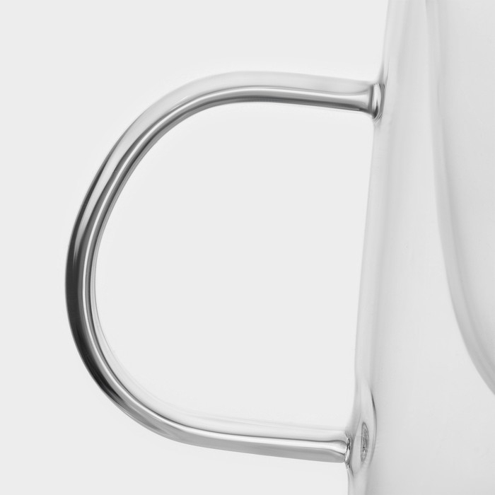 Набор стеклянных кружек с двойными стенками Доляна «Кофе», 200 мл, 13×9,5×8 см, 2 шт Набор стеклянных кружек с двойными стенками Доляна «Кофе», 200 мл, 13×9,5×8 см, 2 шт