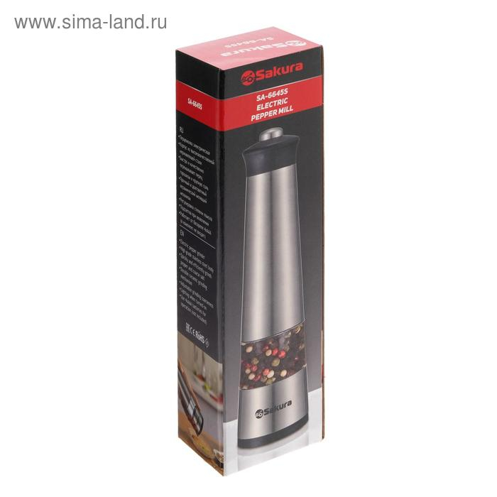 Мельница электрическая Sakura SA-6645S, подсветка, 4хААА Мельница электрическая Sakura SA-6645S, подсветка, 4хААА