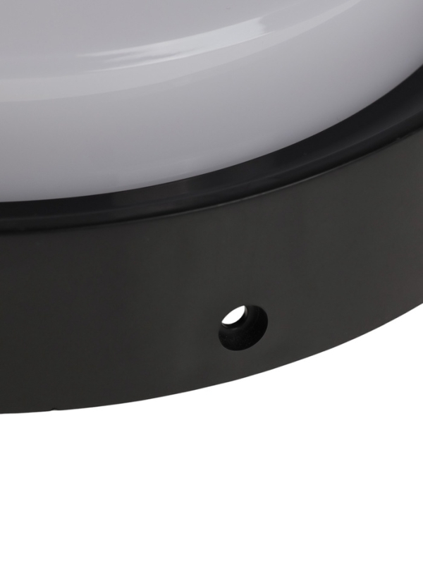 Светильник светодиодный, 24 Вт, IP54, 4000К, 220 В, круг, черный