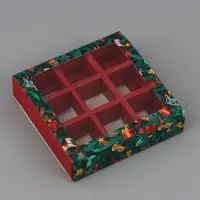 Коробка подарочная для 9 конфет &laquo;Игрушки&raquo; 14.5&times;14.5&times;3.5 см