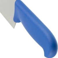 Нож поварской лез 300 мм  толщ 2 мм  3Cr13  синяя пластиковая ручка