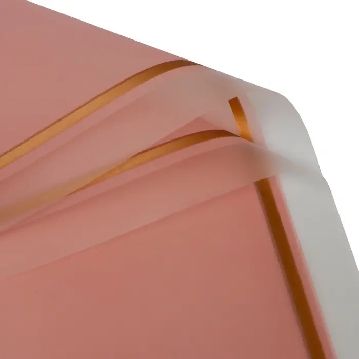 Плёнка для цветов, розовый, матовый, 57×57 см