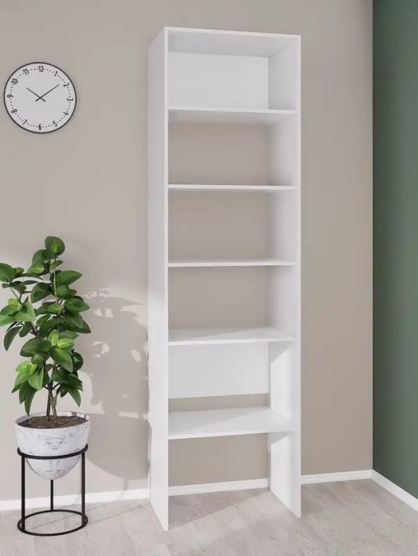 Стеллаж модульной гардеробной системы «Модус», 2090×600×420 мм, цвет белый