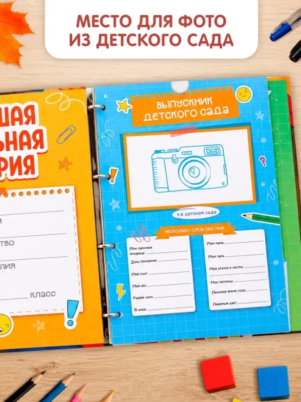 Книга-папка &laquo;Большой школьный альбом&raquo; с наклейками