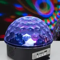 Ночник проектор &laquo;Хрустальный диско-шар&raquo; 17.5 см, динамик, свечение RGB, 220 В