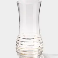 Ваза &laquo;Сигрид&raquo;, 25&times;10.5 см, стекло, прозрачно-золотая