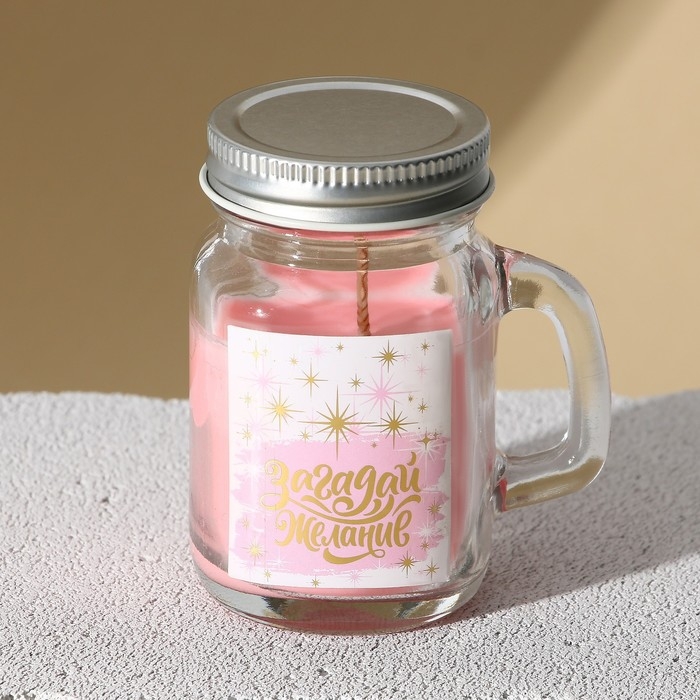 Свеча в банке «Загадай желание», аромат роза Свеча в банке «Загадай желание», аромат роза