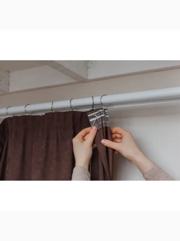 Крючок для штор, 6.8&times;3.8&times;0.2 см, 20 шт., цвет серебряный